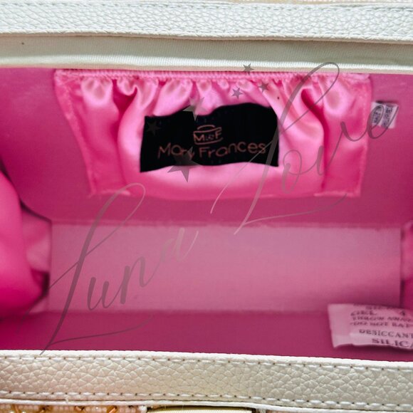 MARY FRANCES Garden Buzz Honeycomb & Winged Creatures Beaded Shoulder Bag NWT - Picture 8 of 9